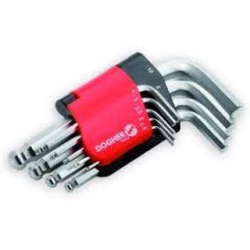 JGO 9 LLAVES ALLEN P/BOLA CORTA CROMADA 1,5-10mm
