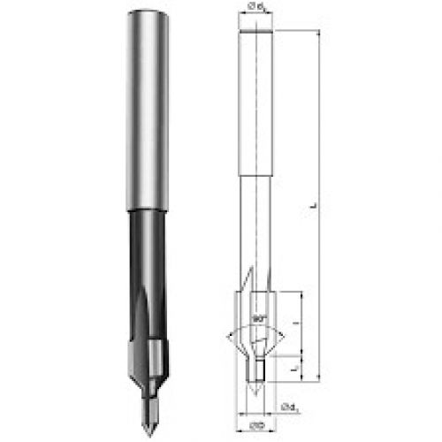 AVELLANADOR HSS M4 DIN 1866 90º B&M