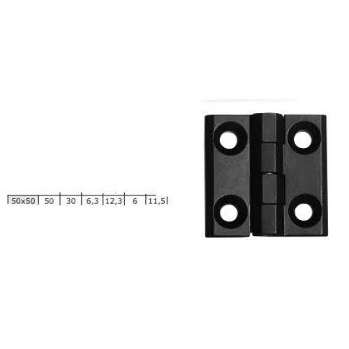 BISAGRA ATORNILLABLE 50X50 9050 ZAMAK NEGRO