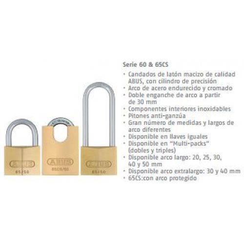 CANDADO LATON 25mm 60/25 ABUS