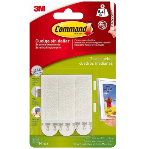 BLISTER 6 TIRAS MEDIANA COmmAND 17201 "3m"