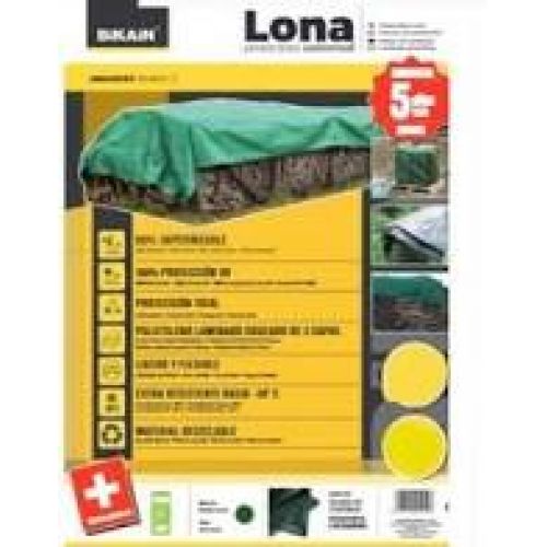 LONA PROTECCION UNIVERSAL 5X8 VERDE