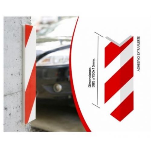 PROTECTOR CANTONERA 365X150X15mm ROJO/BLANCO