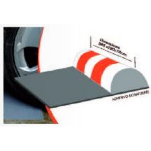 PROTECTOR SUELO MEDIA LUNA 385X290X78mm ROJ/BLANCO