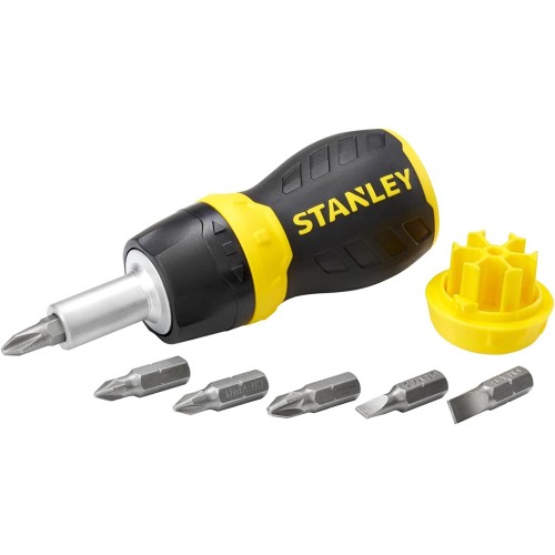 DESTORNILLADOR EXTRACORTO CARRACA C/PUNTAS STANLEY