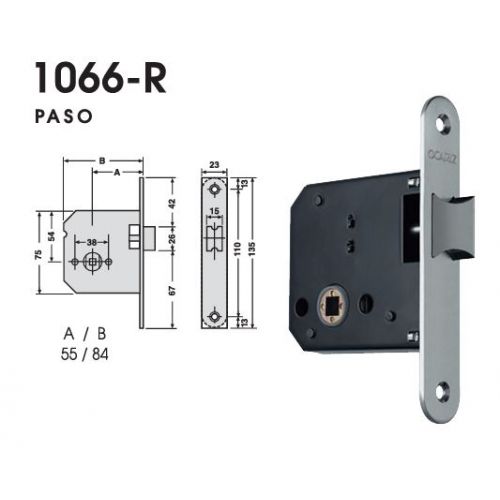 CERRADURA 1066R/23/55 C/CUADRADO OCARIZ