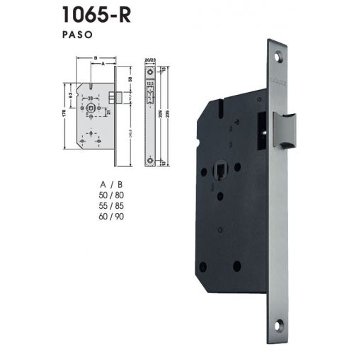CERRADURA PASO INOX 1065R/23/60RI OCARIZ