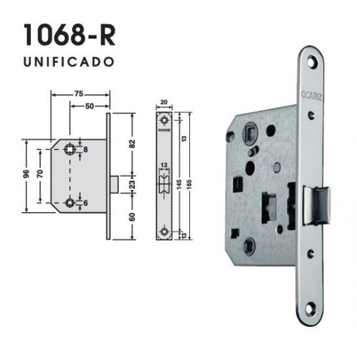 PICAPORTE PASO BAÑO 1068R2050CS OCARIZ