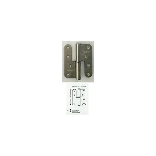 PERNIO 100X87 INOX 150R IZQ OCARIZ