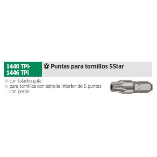 PUNTA 5 STAR TPI 25 1/4"X26 1443TPI25 STAHLWILLE