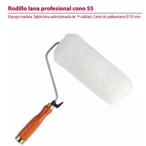 RODILLO LANA PROFESIONAL CONO 55 DE 22CM