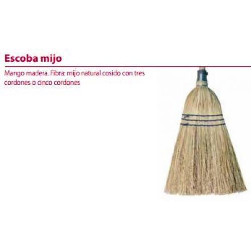 ESCOBA MIJO CINCO CORDONES