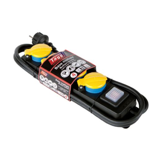 BASE MULTIPLE 6T 2P+TT 2M CABLE+INT IP44 TAYG