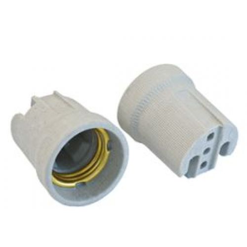 PORTALAMPARA CERAMICO E27 C/TORNILLOS