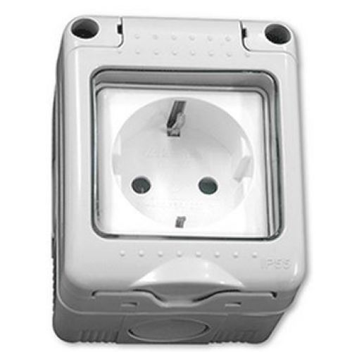 BASE ENCHUFE SCHUKO ESTANCA SUPERFICIE SERIE 34