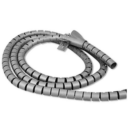 ORGANIZADOR CABLES 2,5M +CLIP 20mm GRIS