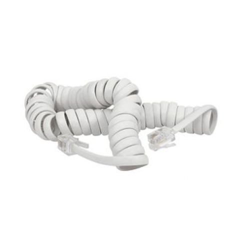 ALARGO TELEFONO RIZADO 1M-1M 6P4C BLANCO 2,10M