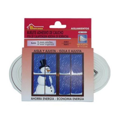 BURLETE CAUCHO E 6M BLANCO