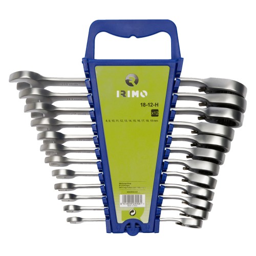 JGO LLAVES COMBINADA CARRACA 12U 8-19mm IRIMO