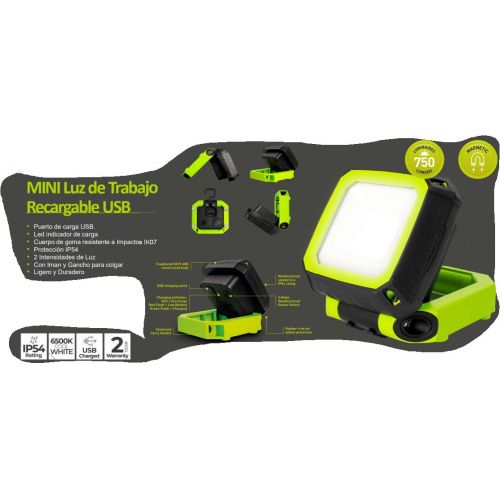 MINI LUZ TRABAJO RECARG MAGN IP54 750Lm 6500K
