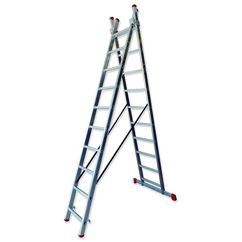ESCALERA ALUMINIO DOBLE TRANSFORMABLE 11X2