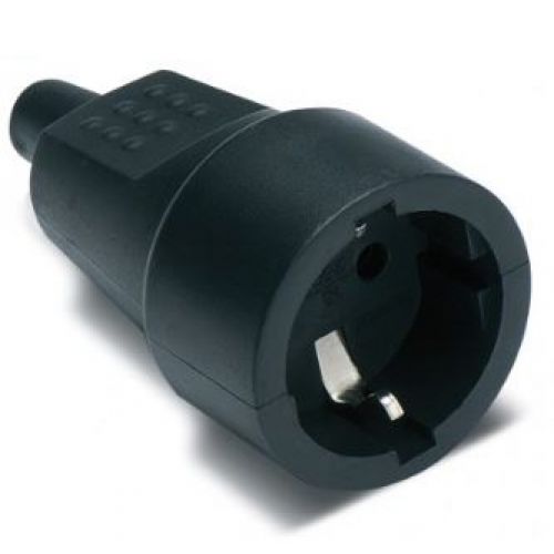 BASE HEMBRA TT CAUCHO 16A 250V 3600W NEGRA
