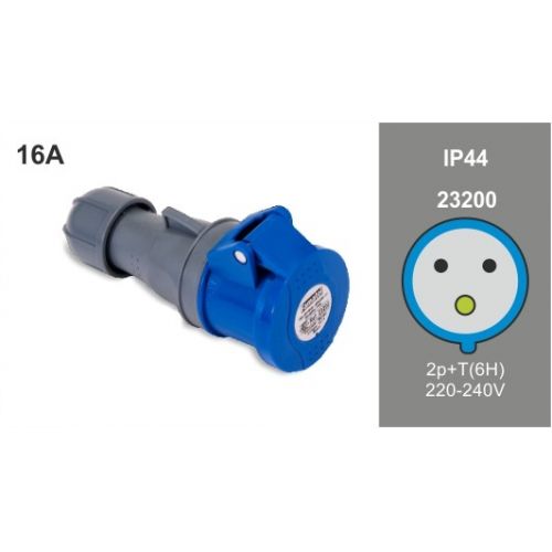 BASE AEREA IP44 16A 220/240V 2P+T