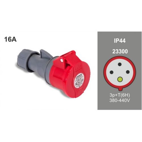 BASE AEREA IP44 16A 380/415V 3P+T