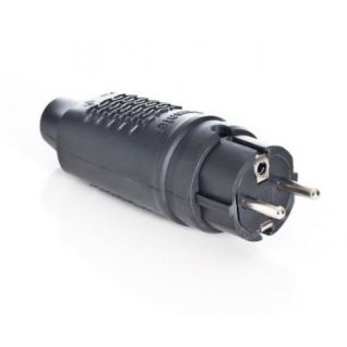 CLAVIJA GOMA NEGRA IP44 16A 250V FAMATEL