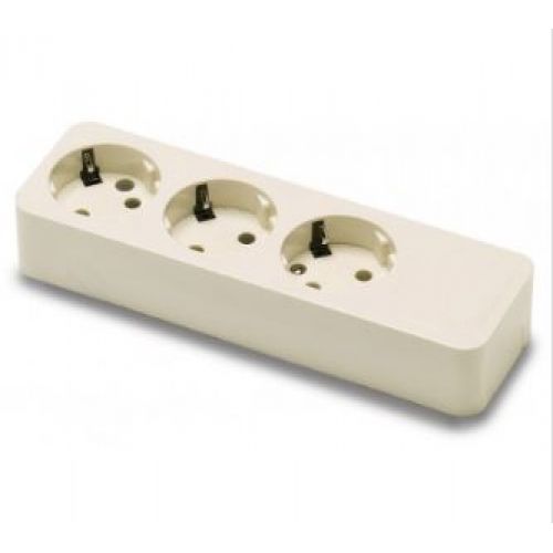 BASE MULTIPLE 3T 16A 3600W S/CABLE S/INT BLANCO