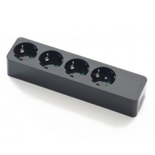 BASE MULTIPLE 4T 16A 250V 3600w NEGRO
