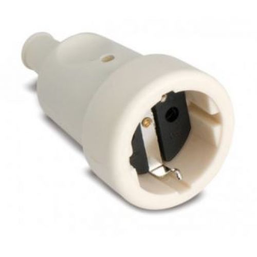 BASE AEREA GOMA MARFIL 2P+TTL 16A 250V FAMATEL