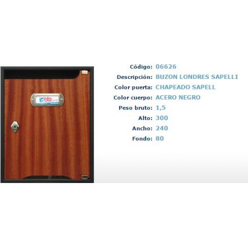 BUZON LONDRES SAPELLI BTV