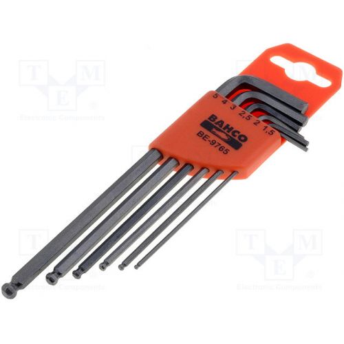 JGO 6 LLAVES ALLEN P/BOLA 1,5-5mm BAHCO