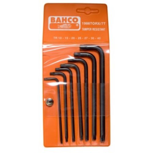 JGO 7 LLAVES ACODADA TORX T10-T40 INVIOLABLE BAHCO