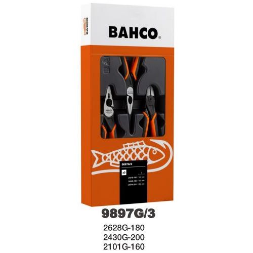 JGO 3 ALICATES CORTE/PUNTA/UNIVERSAL BAHCO