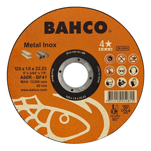 PAQ 10 DISCO CORTE 125X1X22 A60R METAL INOX BAHCO