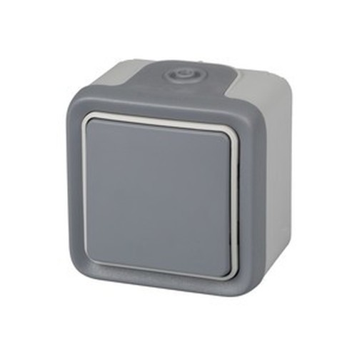 CONMUTADOR SUPERFICIE GRIS PLEXO LEGRAND