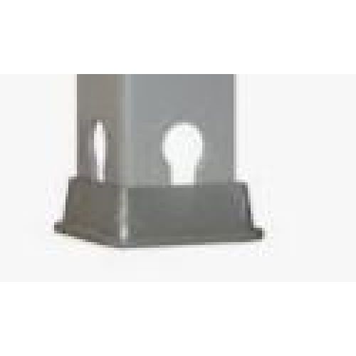 PIE SENCILLO PLASTICO 40mm GRIS
