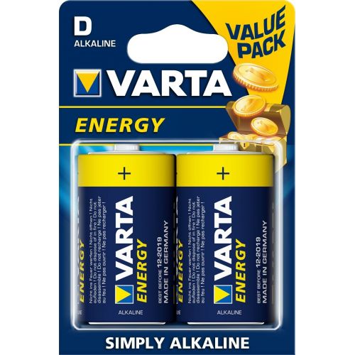 PAQ 2U PILA ALCALINA LR20 D VARTA