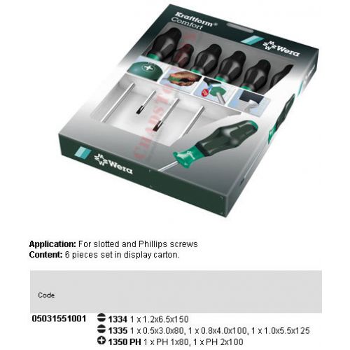 JGO 6 DESTORNILLADOR PL/PH 1334-6 WERA