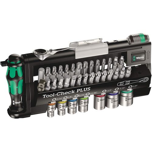 JGO PUNTAS+VASOS+CARRACA 1/4" TOOL-CHECK WERA