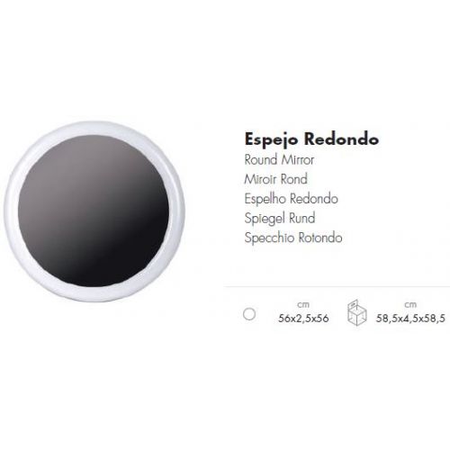 ESPEJO REDONDO BLANCO 560mm