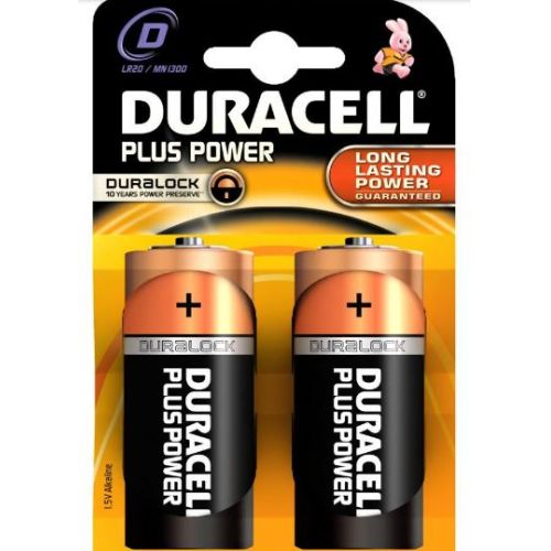 PAQ 2U PILAS LR20 PLUSPOWER ALCALINA DURACELL