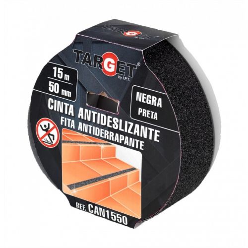 ROLLO CINTA ANTIDESLIZANTE NEGRA 15MX50mm GORILLA