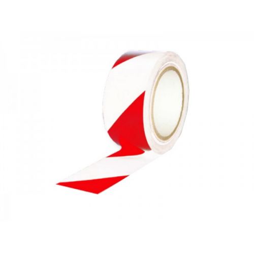 ROLLO CINTA ADHESIVA SEÑAL 33MX50mm ROJA/BLANCA