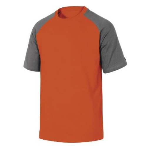 CAMISETA GENOA 100% ALGODON GRIS/NARANJA XL