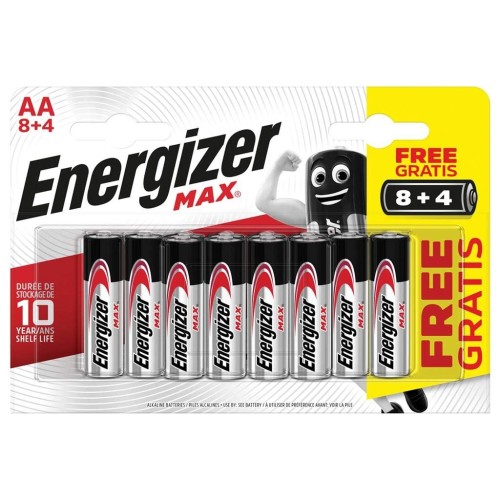 PAQ 12U PILAS AA LR06 ALKALINA ENERGIZER