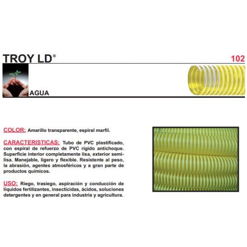 MT MANGUERA TROY LD 100X111mm (AMARILLA ESPIRAL NY
