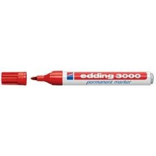 ROTULADOR PERMANENTE ROJO EDDING 3000